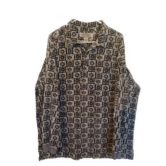 Textures by Natural Issue Vintage Fleece Pullover XL Geometric Turkey - Picture 1 of 4